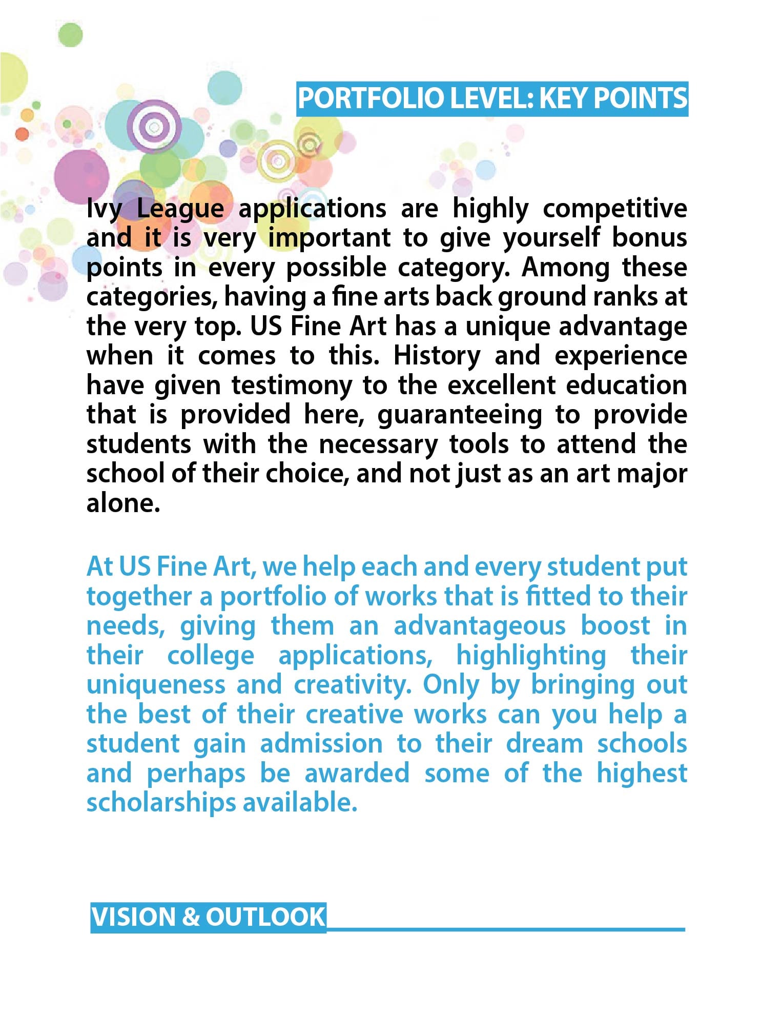 Portfolio Level: Key Points — Portfolio Prep & University Track (English)